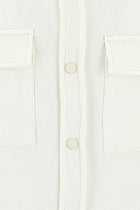 Ekru Slim Fit Dar Kesim Desenli Shacket Gömlek / Mont