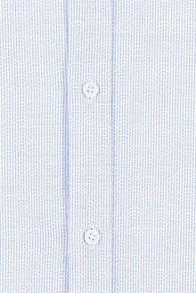 Açık Mavi Uzun Kol Slim Fit Dar Kesim Desenli Pamuk Gömlek