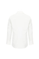 Beyaz Uzun Kol Slim Fit Dar Kesim Desenli Pamuk Gömlek