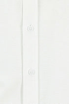 Beyaz Uzun Kol Slim Fit Dar Kesim Desenli Pamuk Gömlek