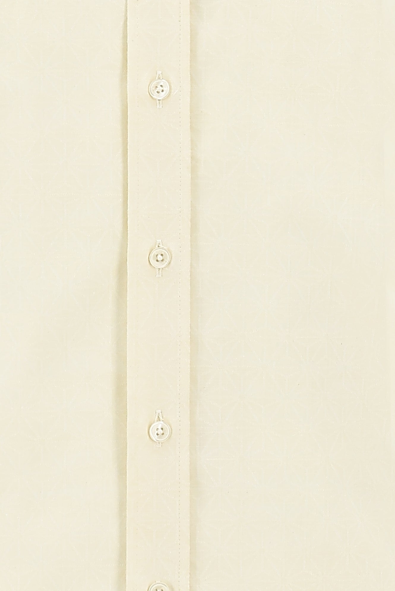 Açık Sarı Uzun Kol Slim Fit Dar Kesim Desenli Pamuk Gömlek