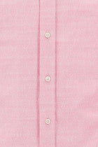 Şeker Pembe Uzun Kol Slim Fit Dar Kesim Desenli Pamuk Gömlek