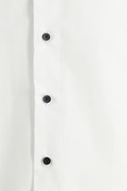 Beyaz Ata Yaka Slim Fit Dar Kesim Pamuk Gömlek