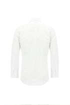 Beyaz Uzun Kol Slim Fit Dar Kesim Klasik Desenli Pamuk Gömlek