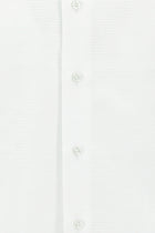 Beyaz Uzun Kol Slim Fit Dar Kesim Klasik Desenli Pamuk Gömlek