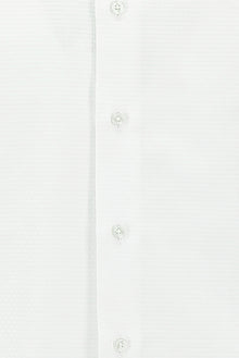 Beyaz Uzun Kol Slim Fit Dar Kesim Klasik Desenli Pamuk Gömlek