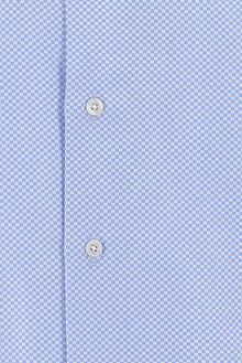 Koyu Mavi  Uzun Kol Slim Fit Dar Kesim Klasik Desenli Pamuk Gömlek