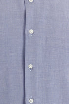 Koyu Mavi  Uzun Kol Slim Fit Dar Kesim Klasik Desenli Pamuk Gömlek