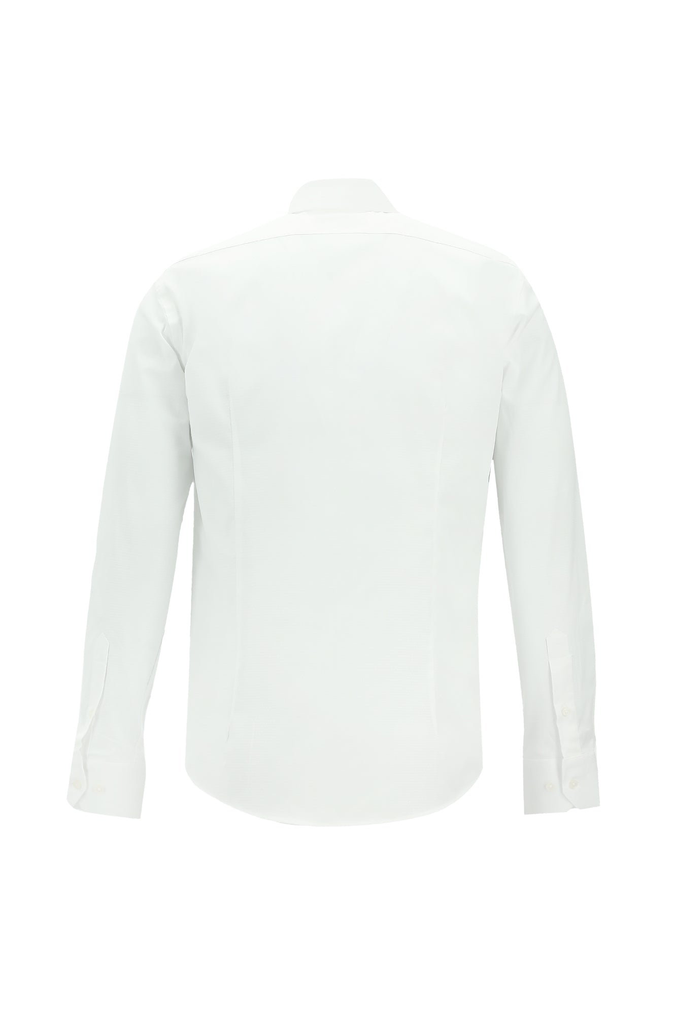 Beyaz Uzun Kol Slim Fit Dar Kesim Klasik Desenli Pamuk Gömlek