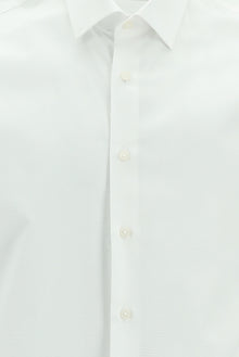Beyaz Uzun Kol Slim Fit Dar Kesim Klasik Desenli Pamuk Gömlek