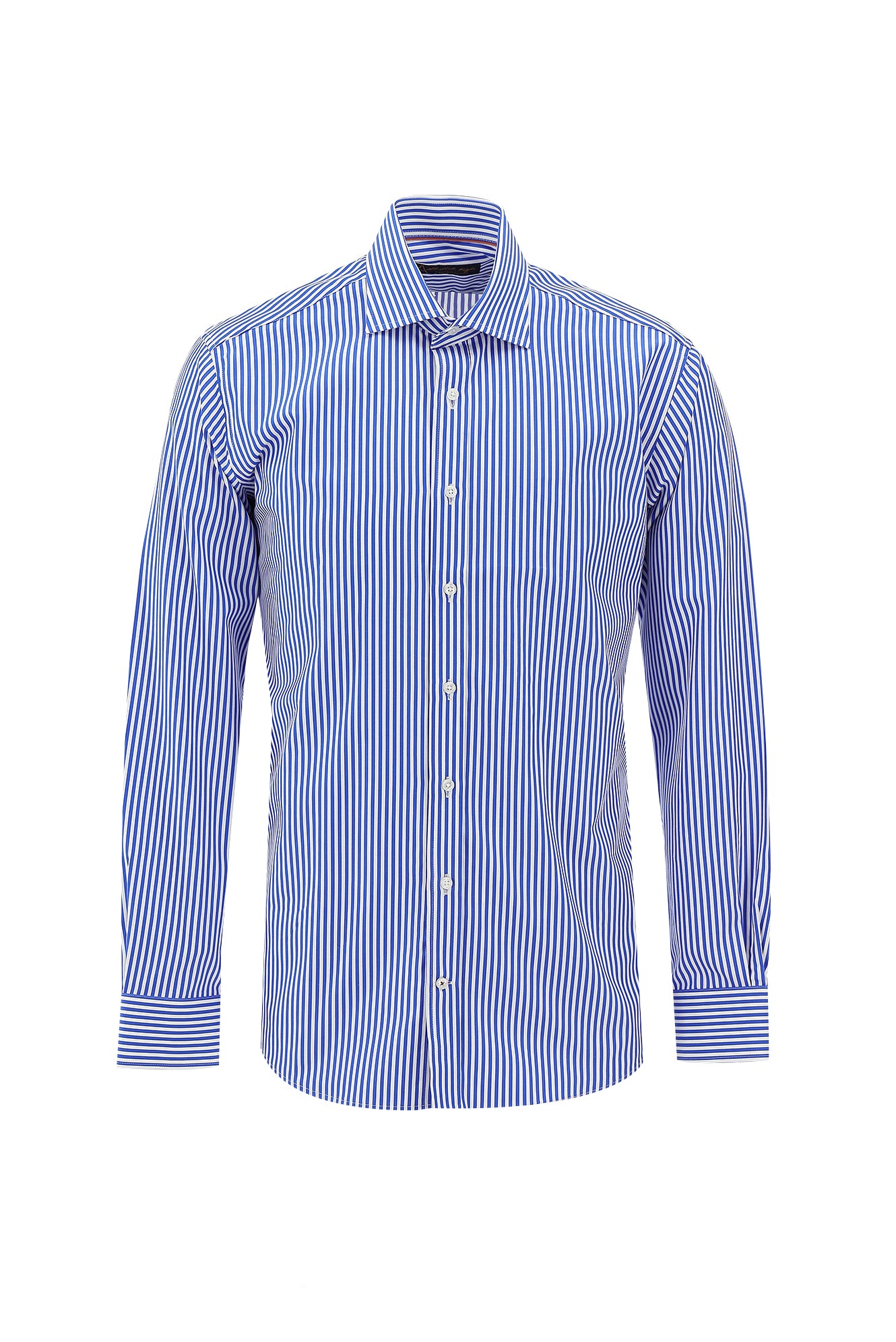Mavi Uzun Kol Regular Fit Çizgili Pamuk Gömlek