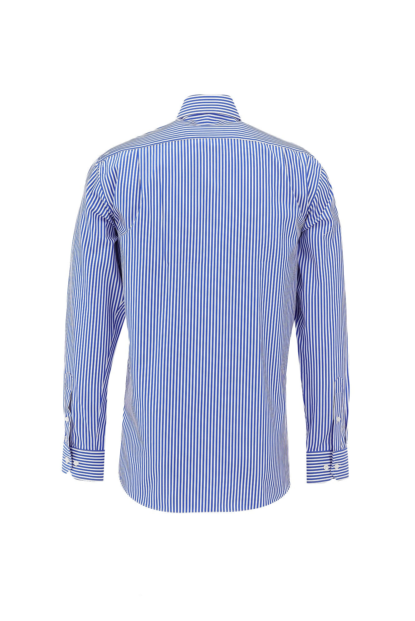 Mavi Uzun Kol Regular Fit Çizgili Pamuk Gömlek