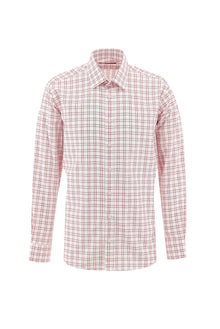 Bayrak Kırmızı Uzun Kol Regular Fit Ekose Pamuk Gömlek