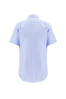 Koyu Mavi  Kısa Kol Regular Fit Desenli Pamuk Gömlek