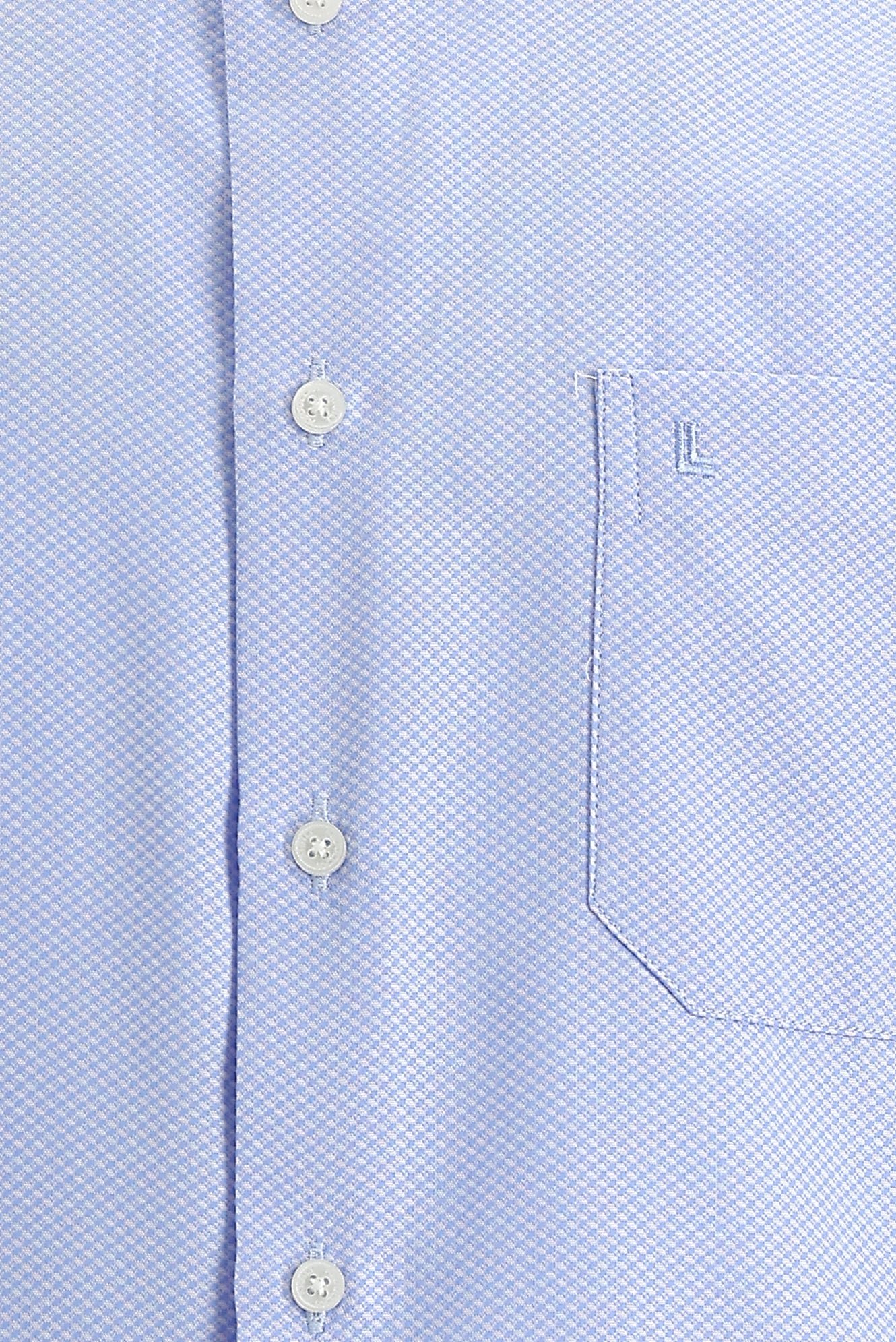 Koyu Mavi  Kısa Kol Regular Fit Desenli Pamuk Gömlek