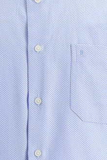 Koyu Mavi  Kısa Kol Regular Fit Desenli Pamuk Gömlek