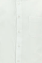 Beyaz Kısa Kol Regular Fit Desenli Pamuk Gömlek