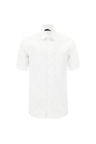 Beyaz Kısa Kol Regular Fit Pamuk Gömlek