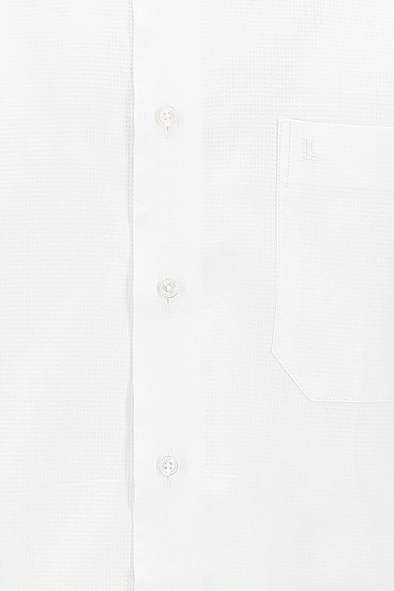 Beyaz Kısa Kol Regular Fit Pamuk Gömlek