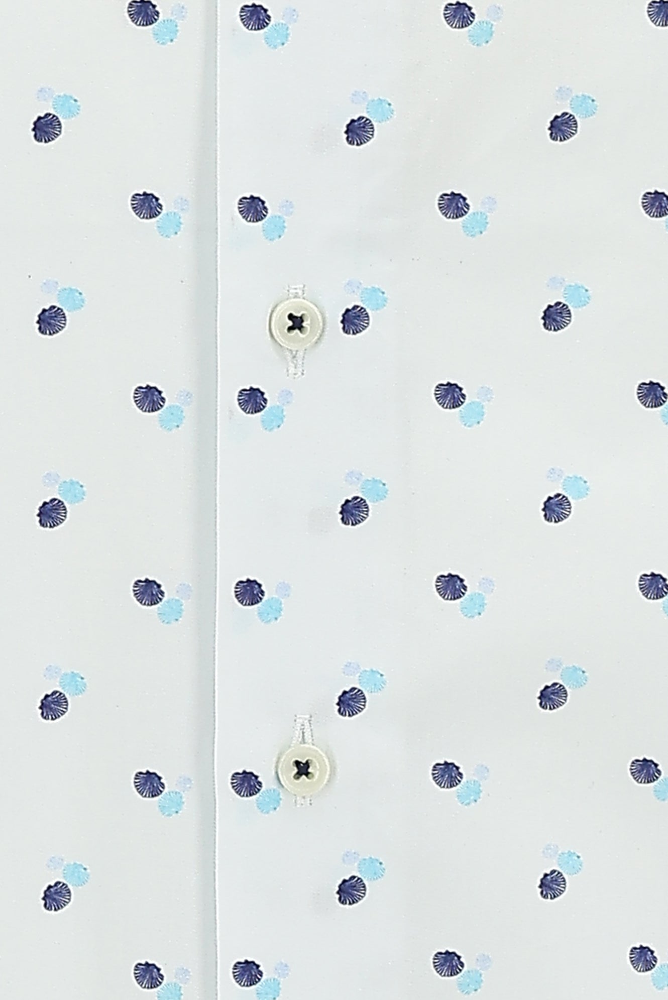 Kırık Beyaz Uzun Kol Slim Fit Dar Kesim Desenli Pamuk Gömlek