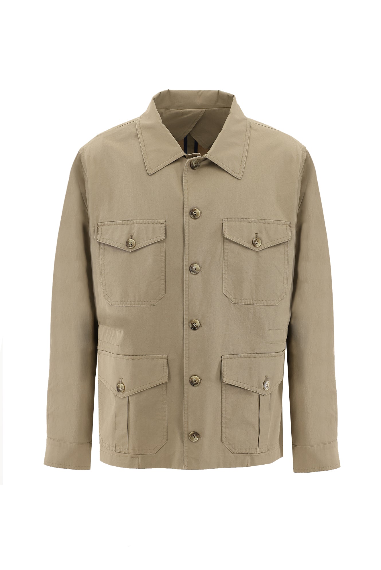 Açık Bej Slim Fit Dar Kesim Denim Kot Ceket