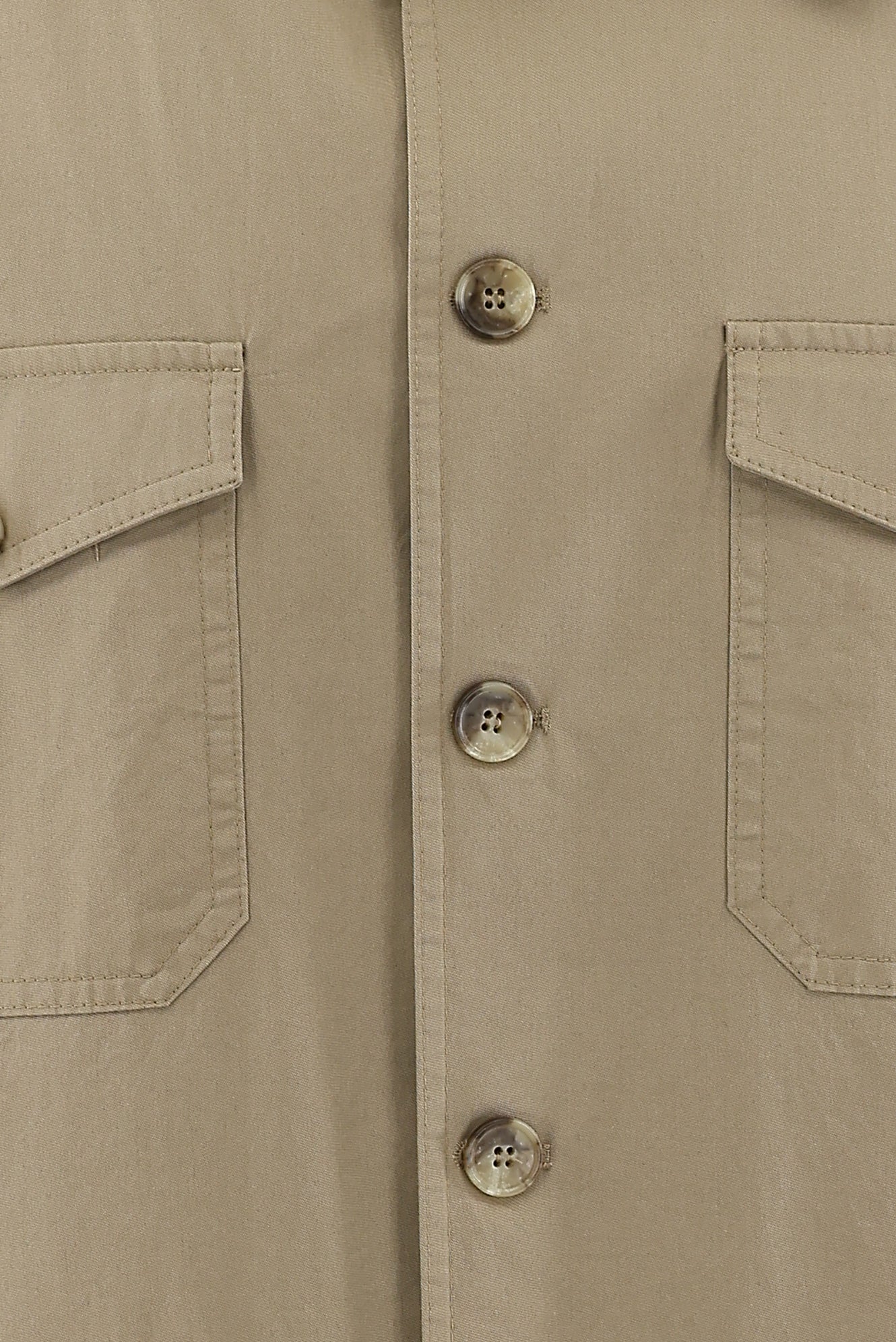 Orta Bej Slim Fit Dar Kesim Denim Kot Ceket