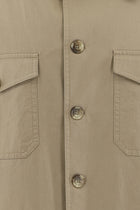 Orta Bej Slim Fit Dar Kesim Denim Kot Ceket