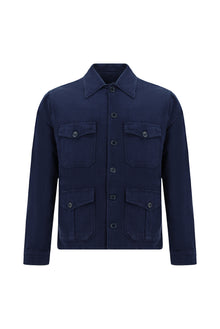 Orta Lacivert Mevsimlik Spor Pamuklu Keten Mont