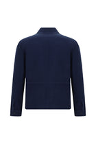 Orta Lacivert Mevsimlik Spor Pamuklu Keten Mont