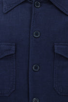 Orta Lacivert Mevsimlik Spor Pamuklu Keten Mont