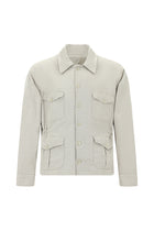 Açık Bej Mevsimlik Spor Pamuklu Keten Mont