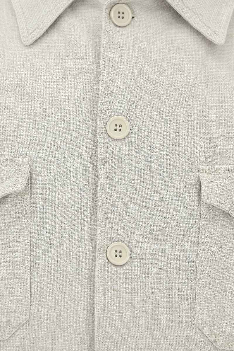 Açık Bej Mevsimlik Spor Pamuklu Keten Mont