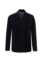 Orta Lacivert Slim Fit Dar Kesim Mevsimlik Çift Tarafl? Mont-Abdullah Ki??l?
