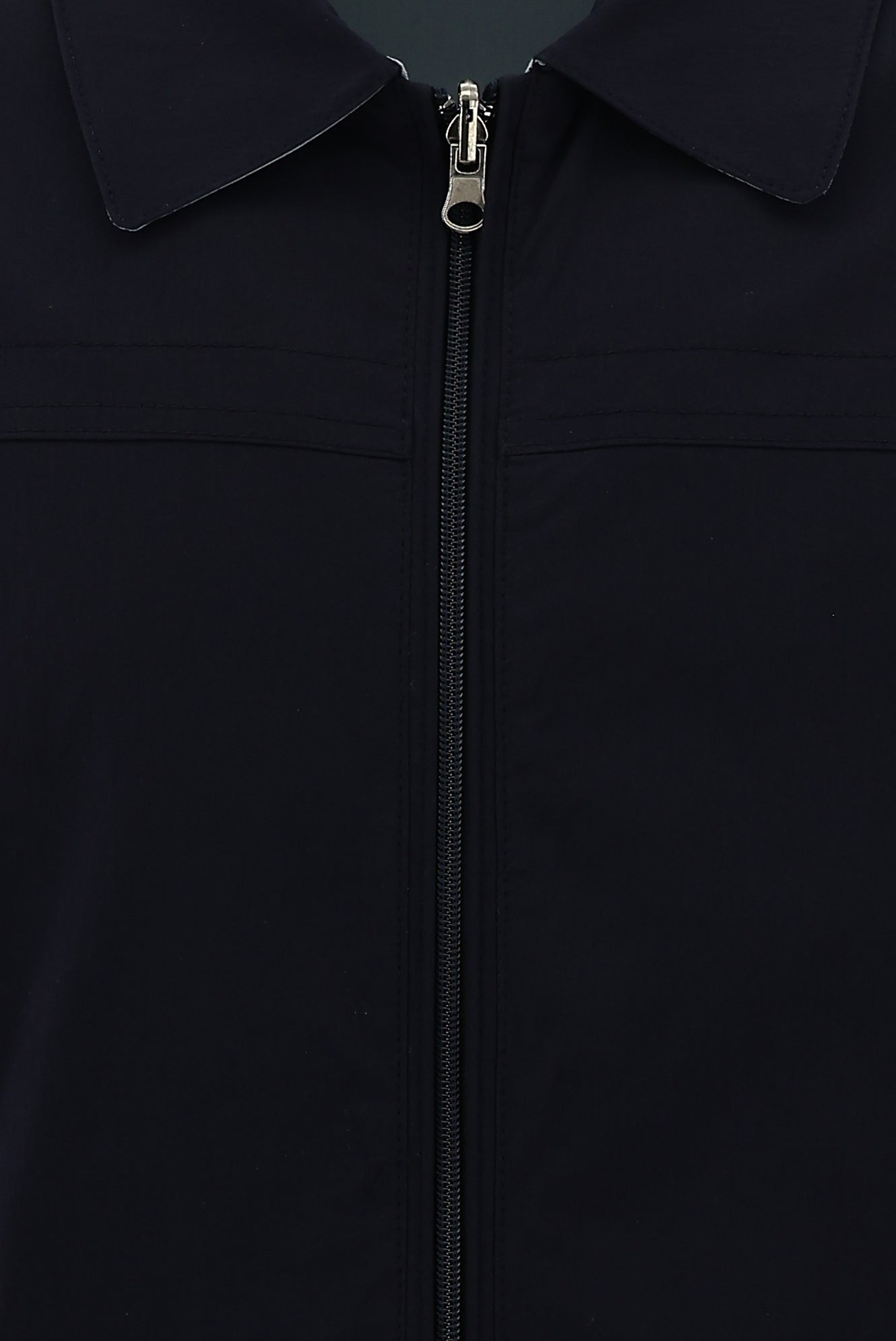 Orta Lacivert Slim Fit Dar Kesim Mevsimlik Çift Tarafl? Mont-Abdullah Ki??l?