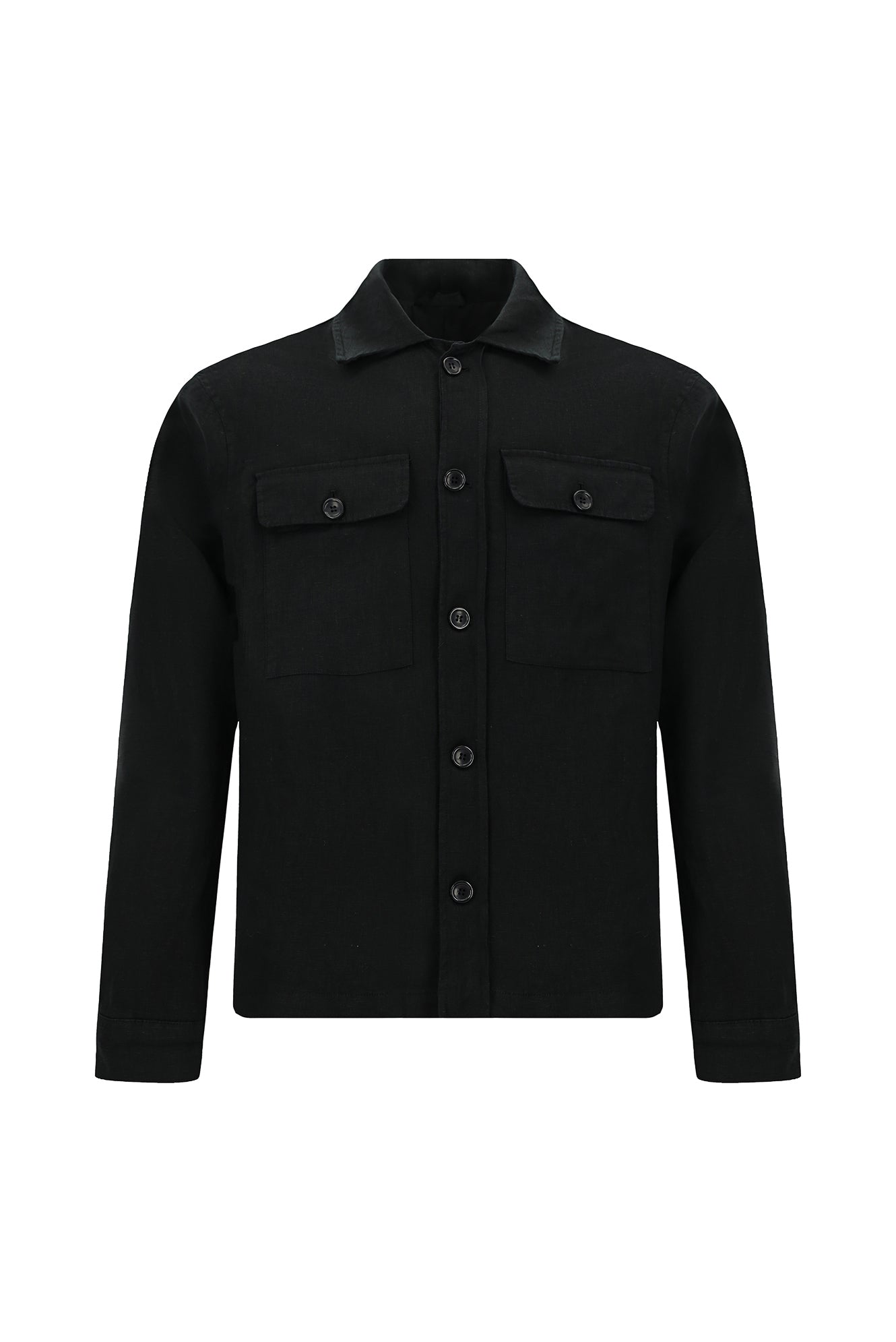 Siyah Slim Fit Dar Kesim Mevsimlik Spor Keten Mont
