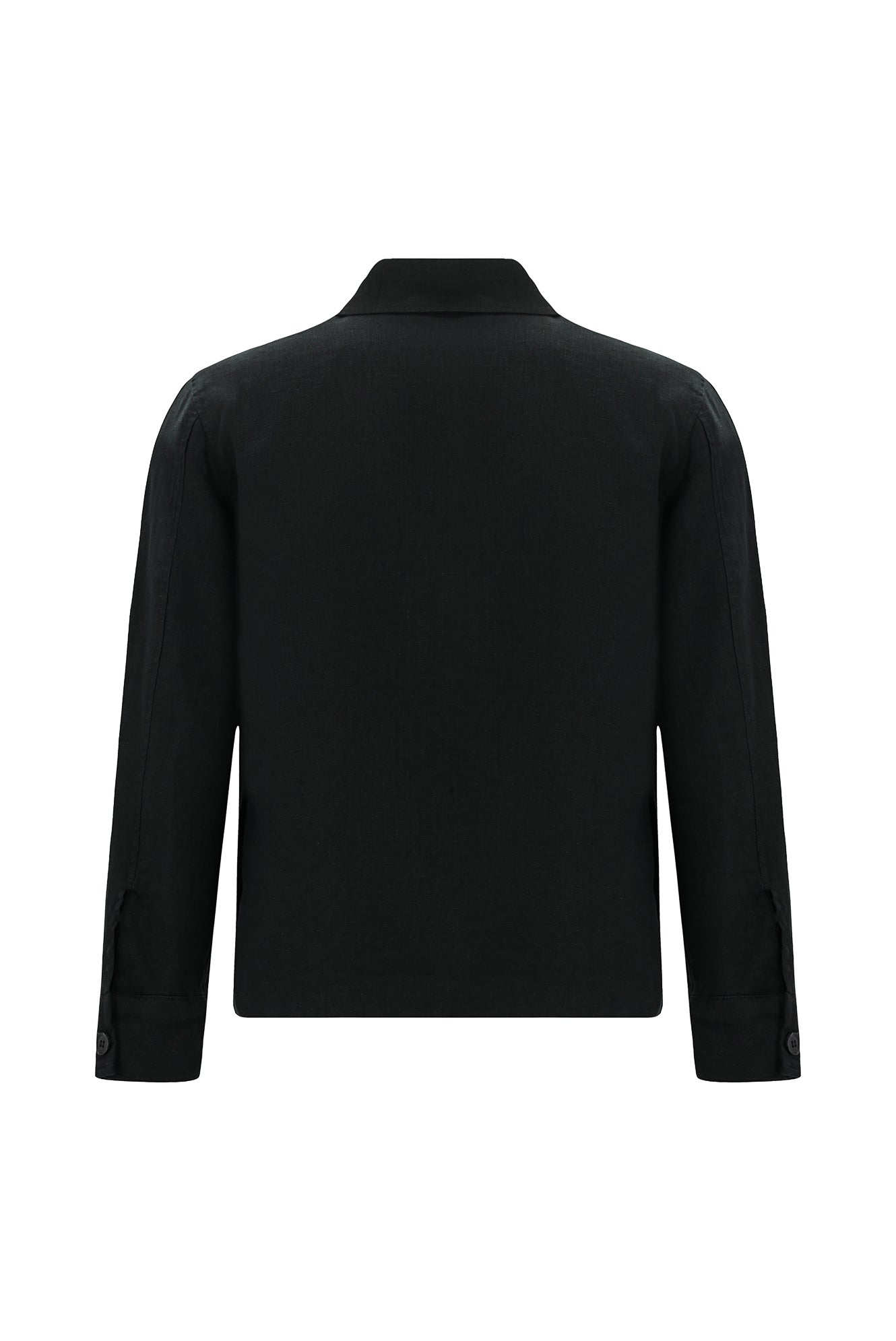 Siyah Slim Fit Dar Kesim Mevsimlik Spor Keten Mont
