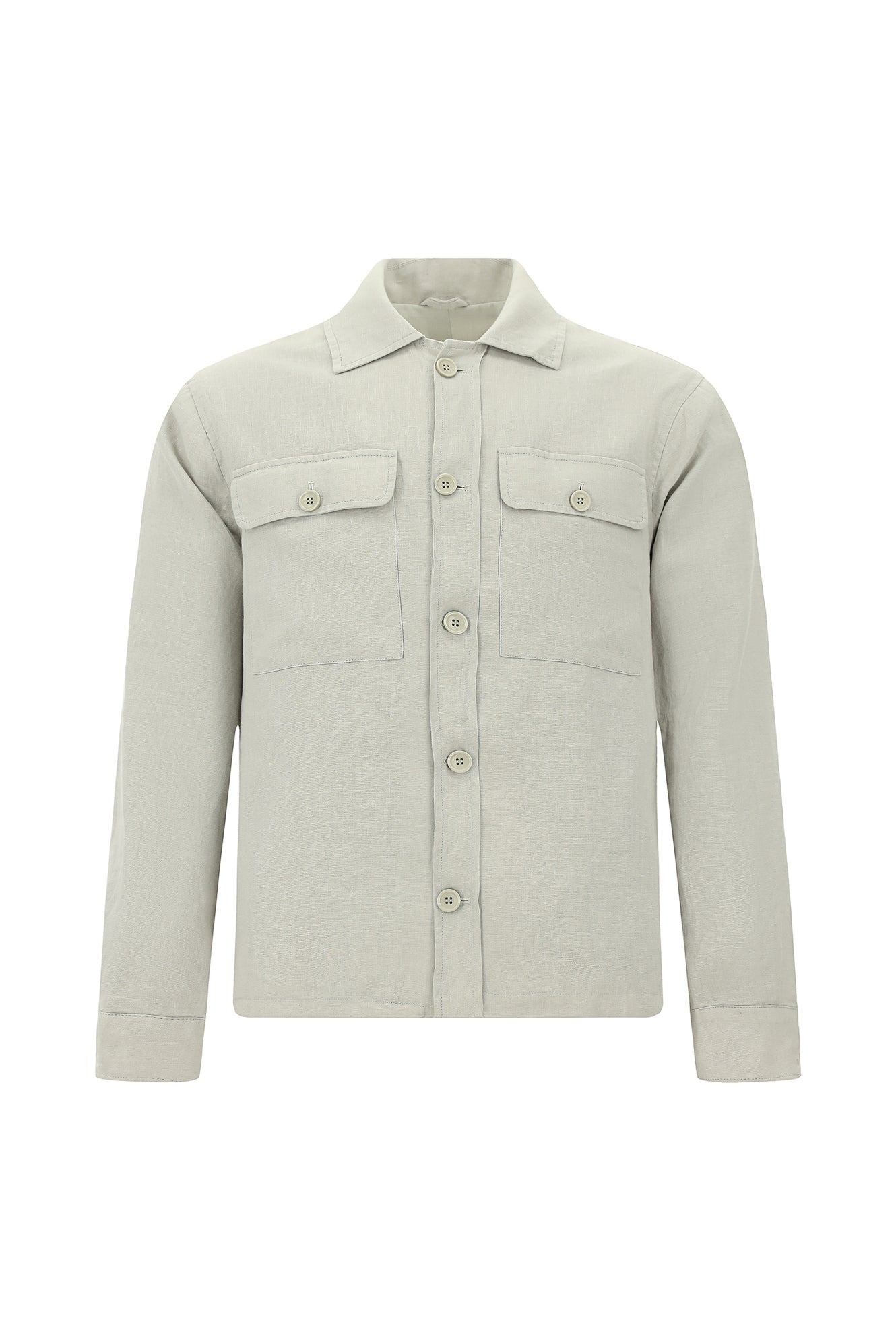 Açık Gri Slim Fit Dar Kesim Mevsimlik Spor Keten Mont