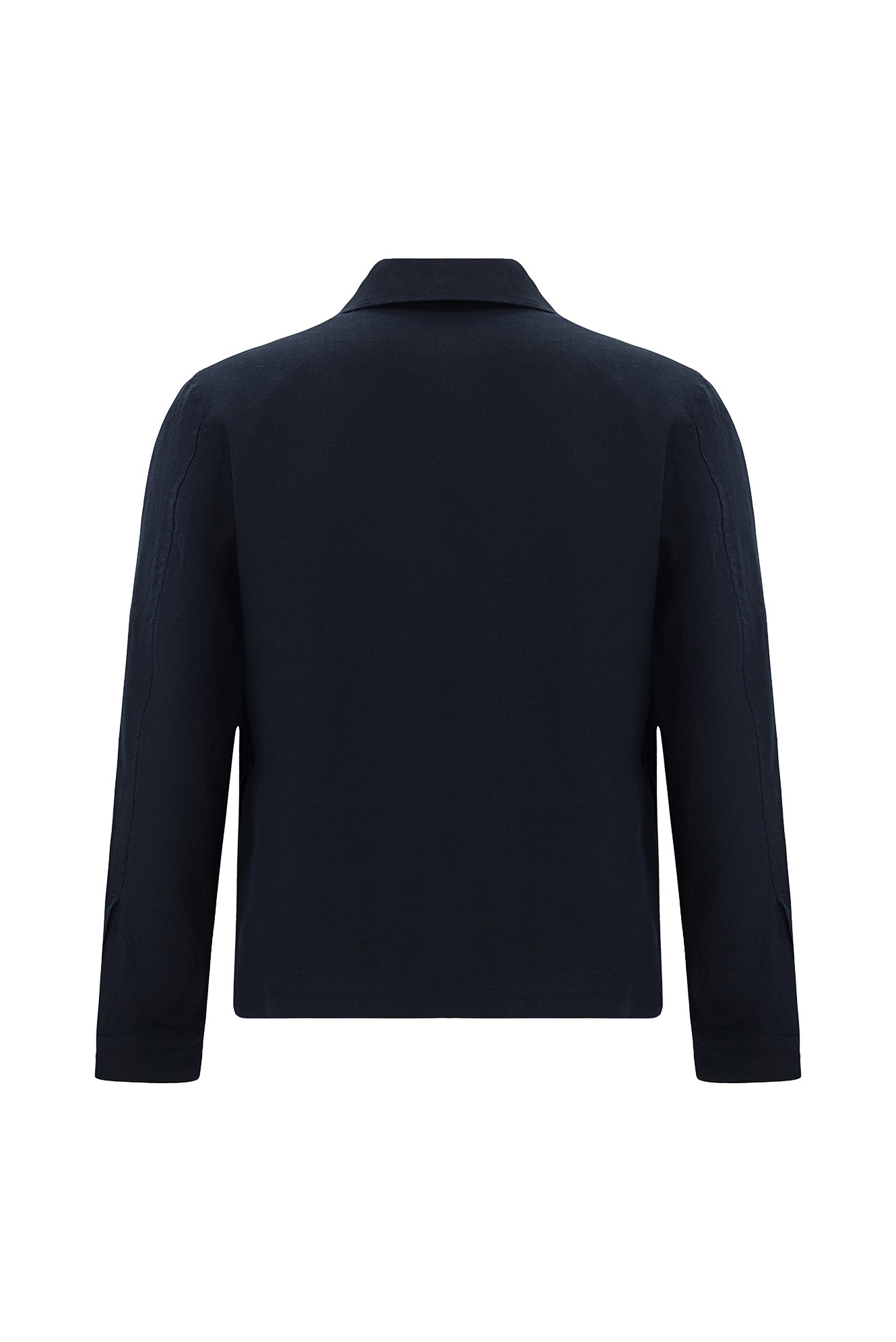 Koyu Lacivert Slim Fit Dar Kesim Mevsimlik Spor Keten Mont