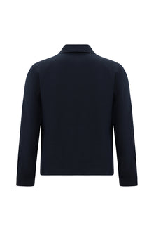 Koyu Lacivert Slim Fit Dar Kesim Mevsimlik Spor Keten Mont