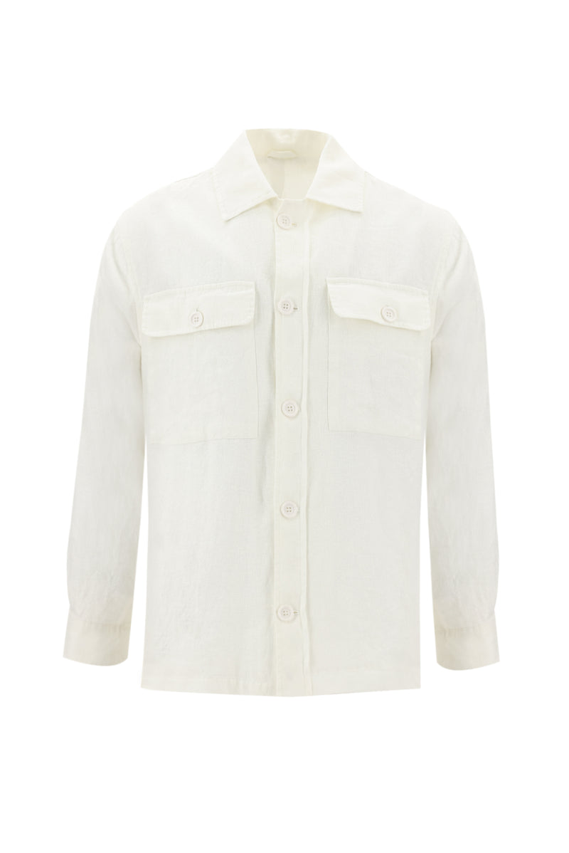 Beyaz Slim Fit Dar Kesim Mevsimlik Spor Keten Mont