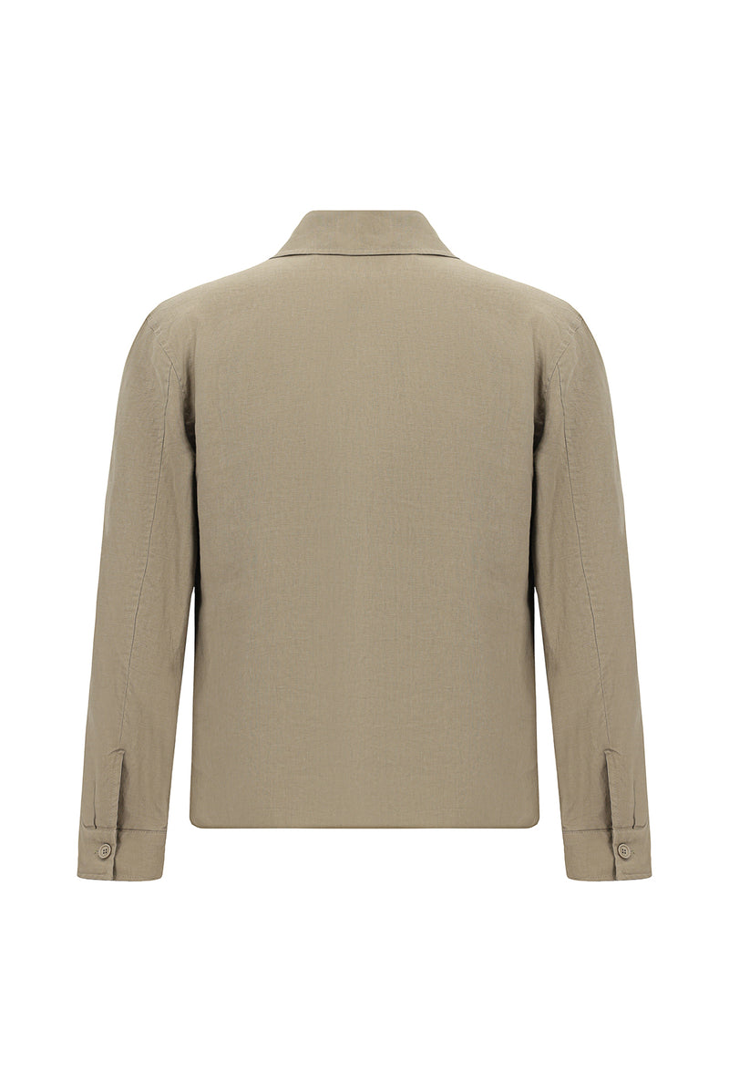 Orta Vizon Slim Fit Dar Kesim Mevsimlik Spor Keten Mont