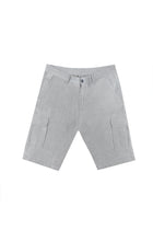 Açık Lacivert Regular Fit Keten Bermuda Şort