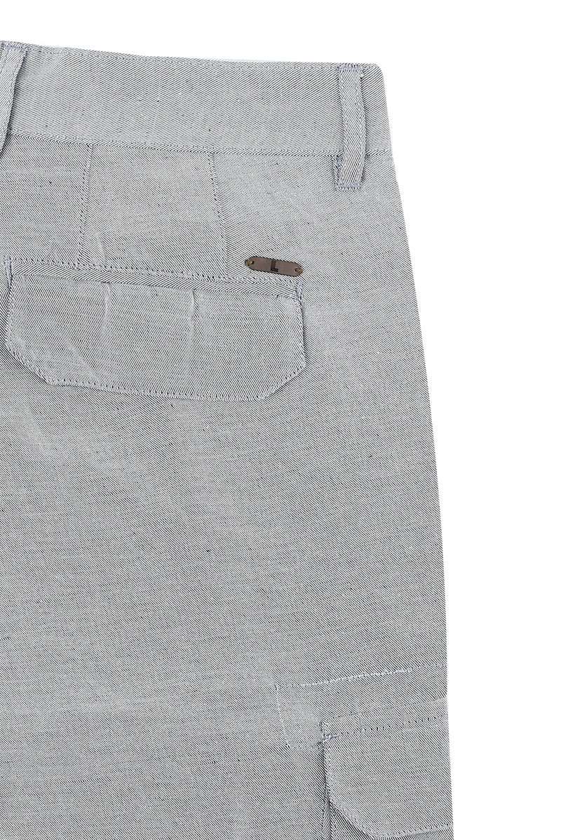 Açık Lacivert Slim Fit Dar Kesim Bermuda Şort