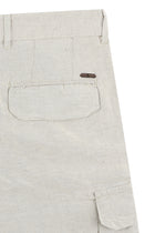 Açık Kahve  Regular Fit Keten Bermuda Şort