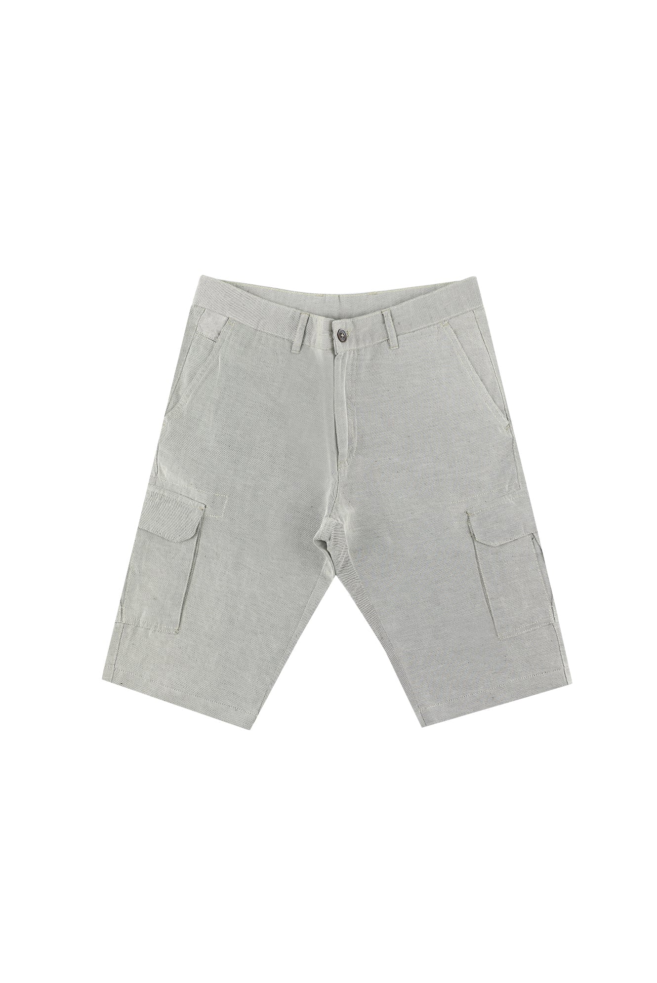 Ya? Ye?ili-Olive 6 Drop Regular Fit Standart Kesim Bermuda Keten ?ort-Abdullah Ki??l?