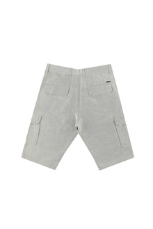 Yağ Yeşili-Olive Relaxed Fit Rahat Kesim Bermuda Keten Şort