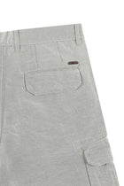 Yağ Yeşili-Olive Relaxed Fit Rahat Kesim Bermuda Keten Şort