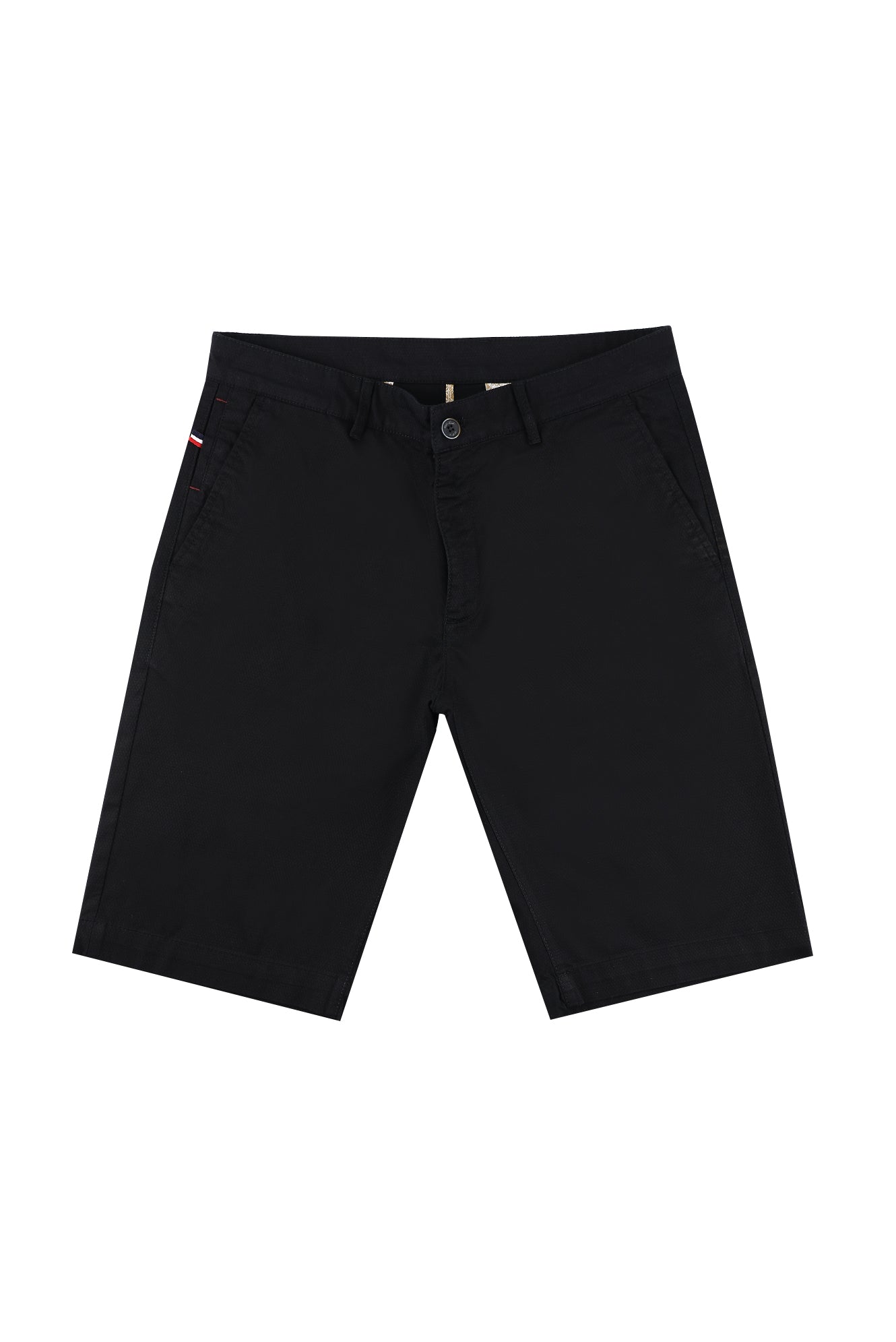 Siyah Regular Fit Pamuklu Bermuda Şort