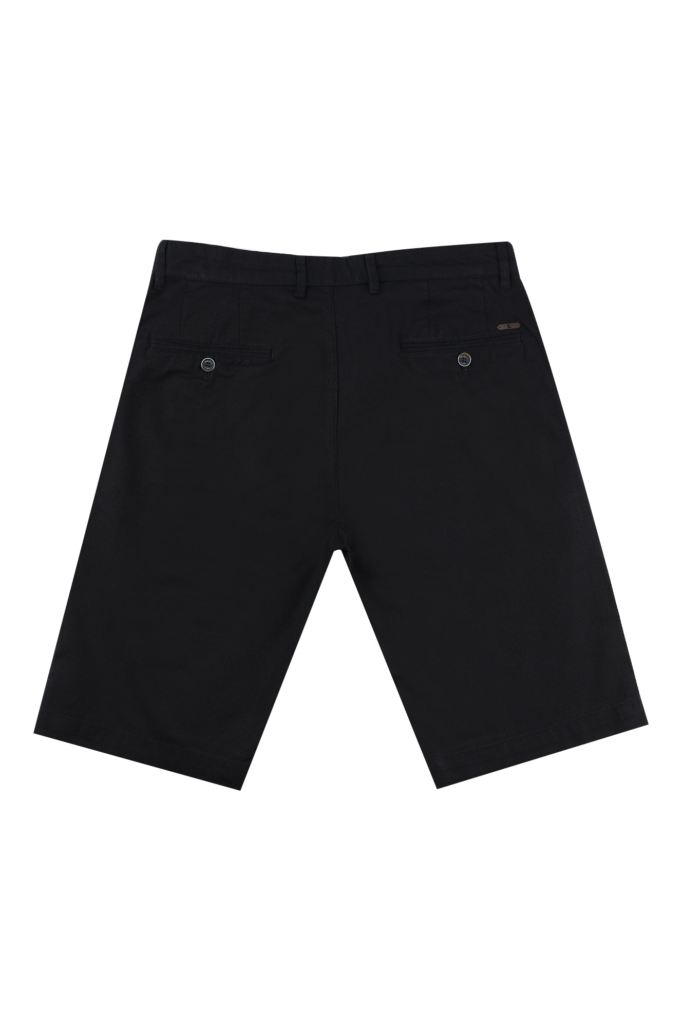Siyah Regular Fit Pamuklu Bermuda Şort