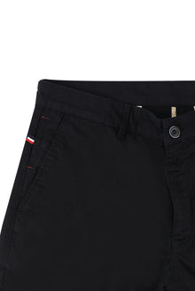 Siyah Regular Fit Pamuklu Bermuda Şort